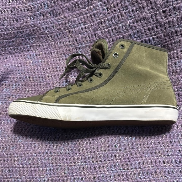 Puma Green Canvas High-Top Sneakers - Picture 5 of 5